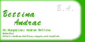 bettina andrae business card